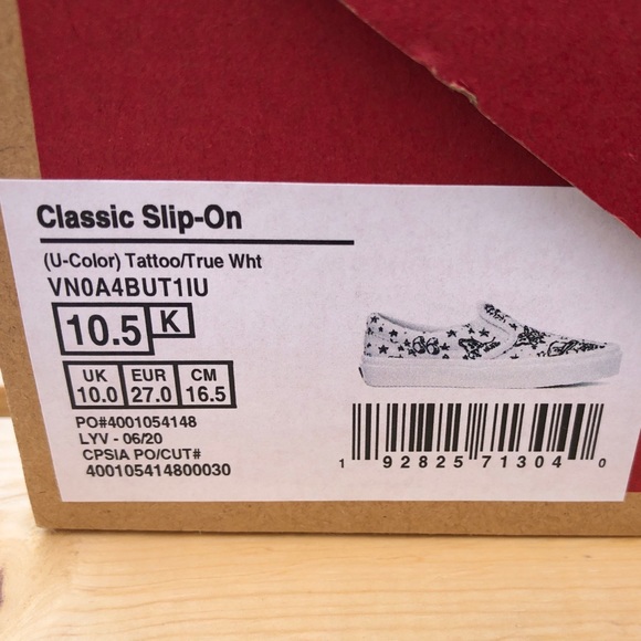 NWB- Rare VANS (U-COLOR) tattoo slip-on 🖍✒️ - Picture 7 of 8